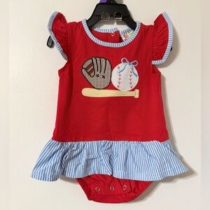 Jellybean by Smock Candy Spring Ball Skirted Bubble red and blue Size 12ms new